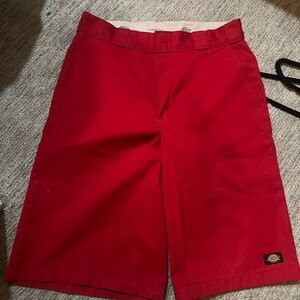 Dickies Men's Red loose fit  Shorts
